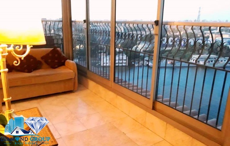 Apartment 140 m for sale in Abu Al-Fida Corniche, ultra finished, fully furnished, wonderful views of the Corniche